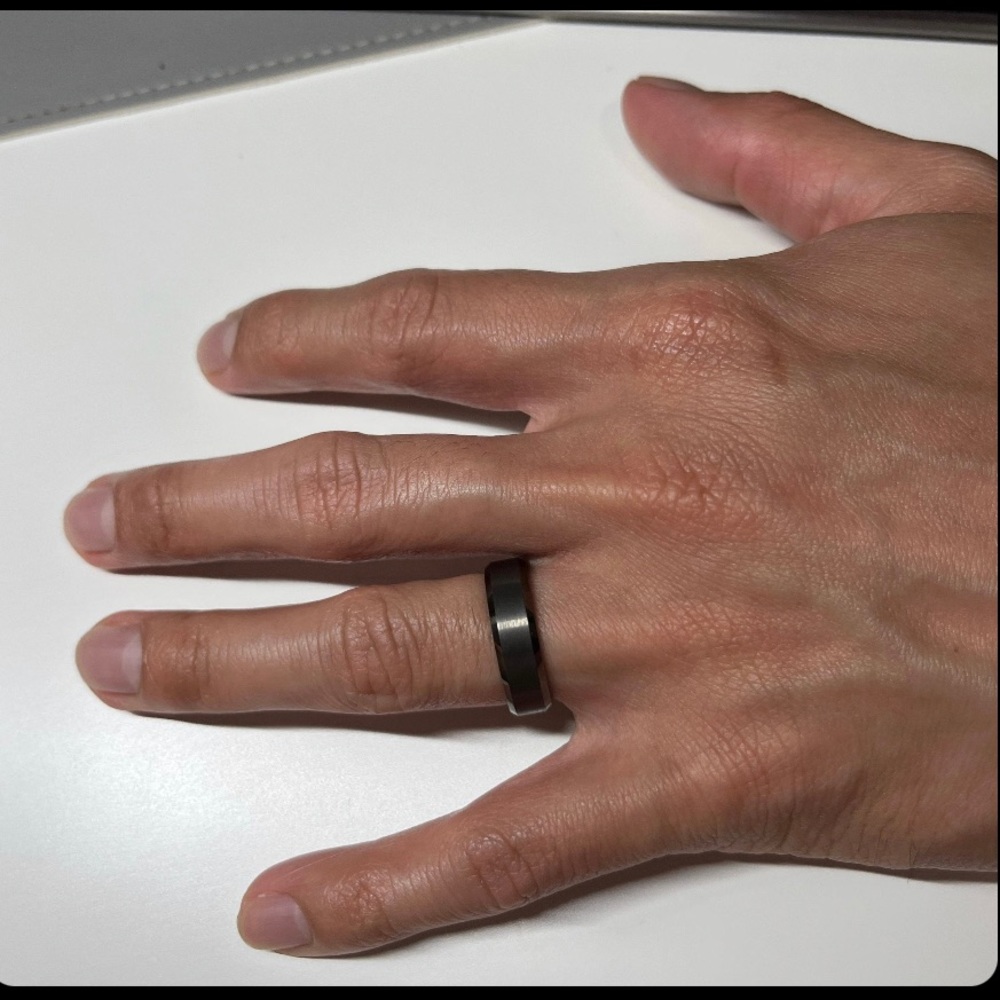 Brushed Gunmetal Tungsten Wedding/Engagement Band - Picture 3 of 3